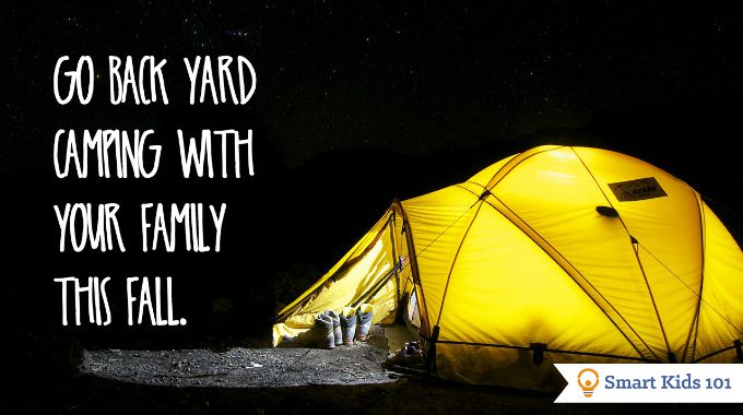 Go back yard camping with your family this fall